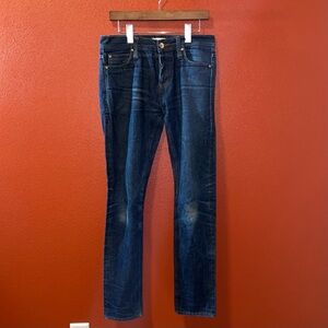 The Unbranded‎ Brand Men’s Selvedge Dark Wash Slim Distressed Button Fly Jeans